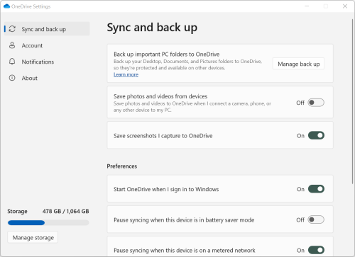 This option in the OneDrive settings ensures that all cloud content is stored locally and is therefore also available without an internet connection.