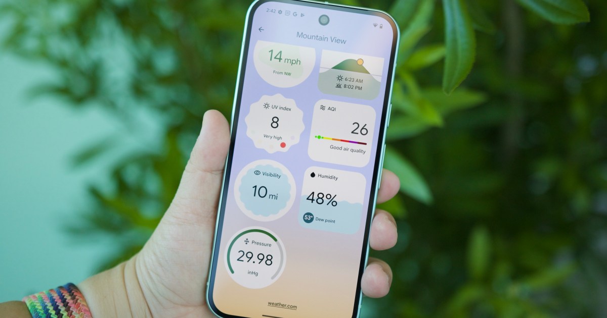 Pixel Weather App Gets Immersive Vibrations and Pollen Count