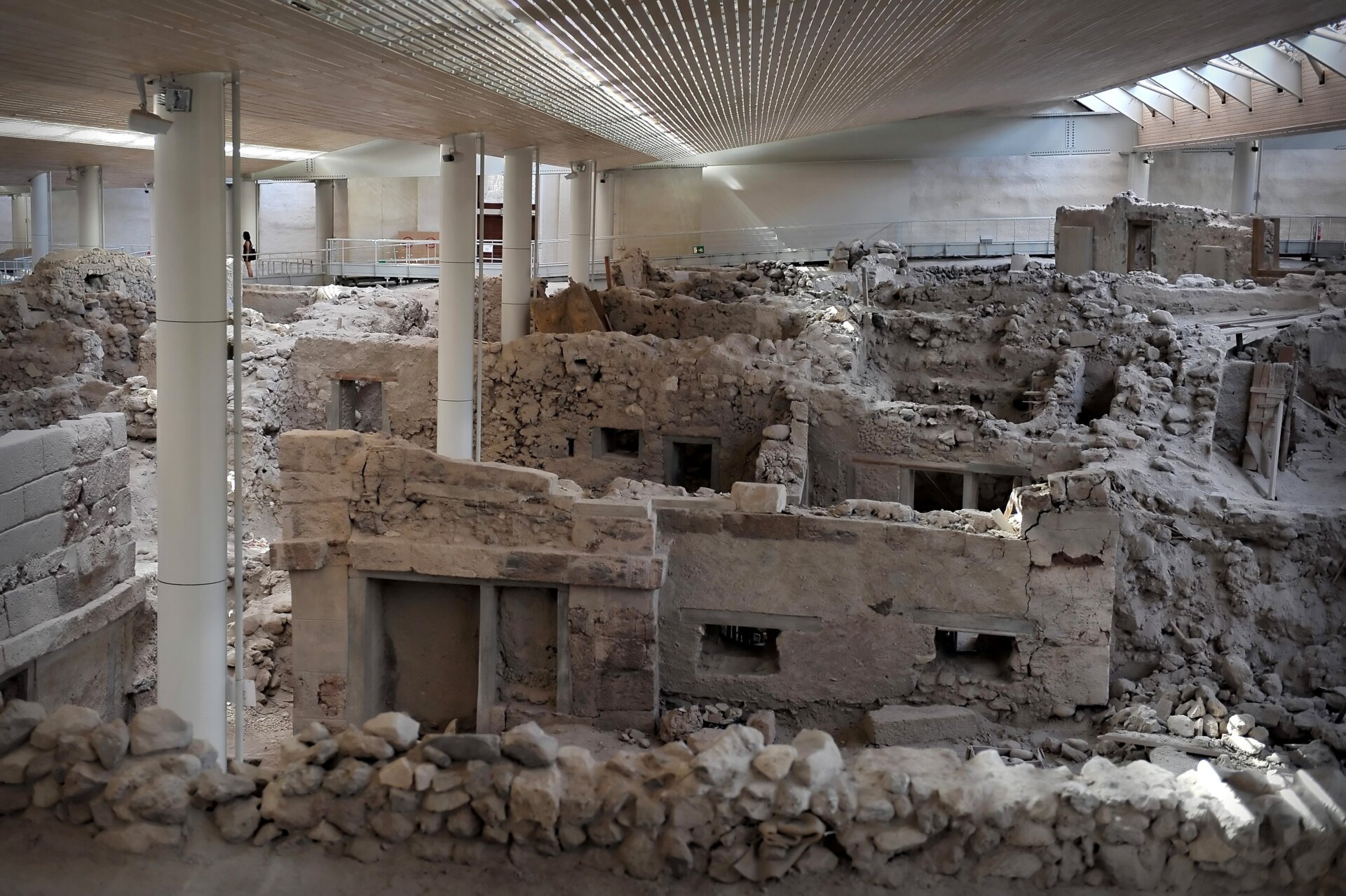 The archaeological site of Akrotiri, once a Minoan town on Santorini.