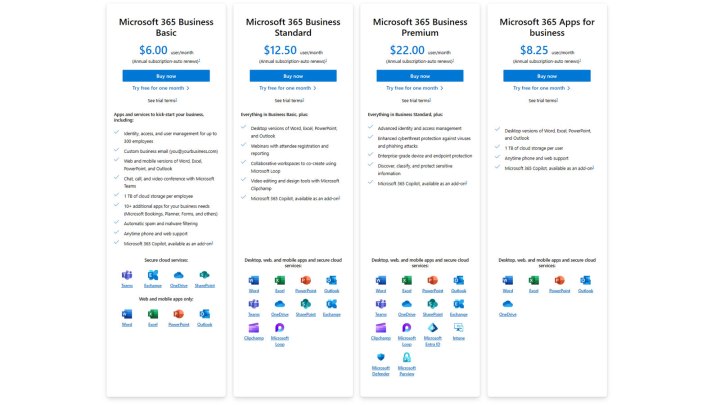 Microsoft 365 business cost.