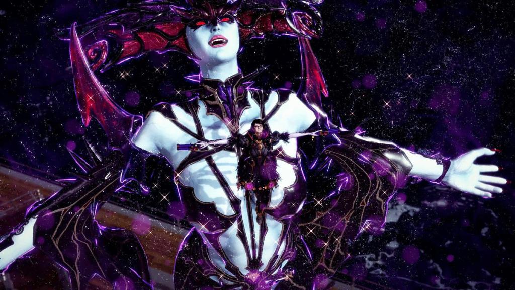 Alt: Bayonetta summoning a demon slave in Bayonetta 3