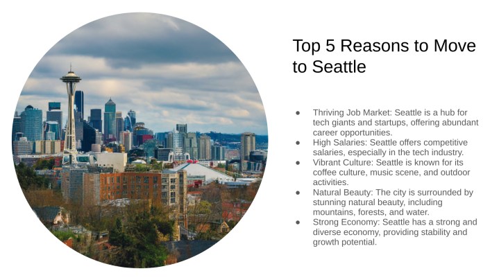 Seattle reasons to move