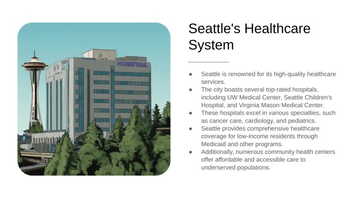 Seattle Healthcare generated by Gemini AI in Slides