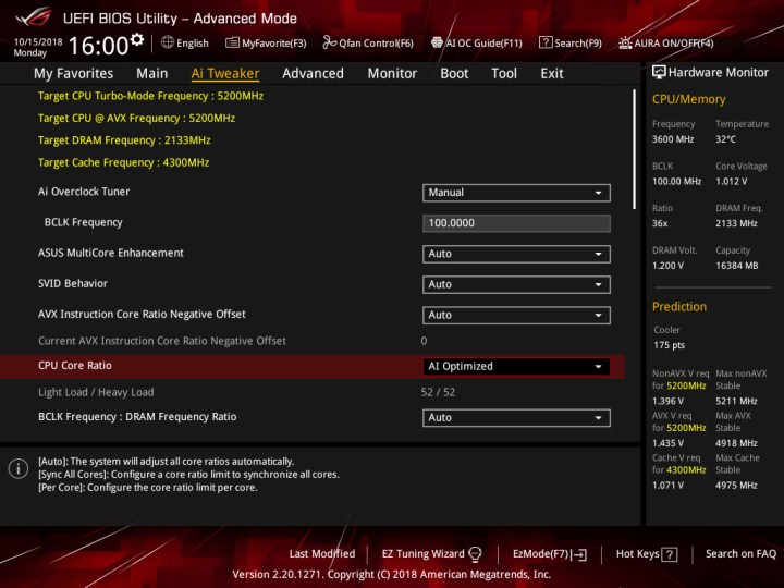 ASUS ROG BIOS.