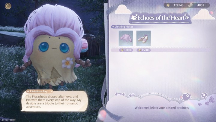 Echoes of the Heart shop in Infinity Nikki.