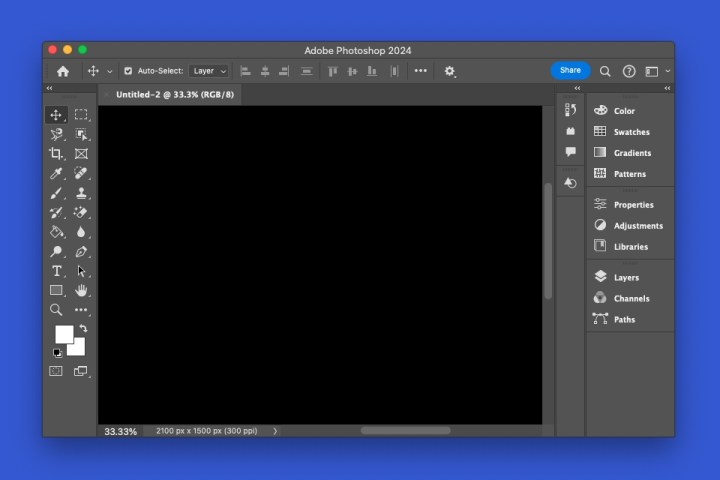 alt: The Photoshop Tools panel provides a variety of tools for image editing.