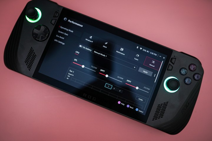 The Asus ROG Ally X console.