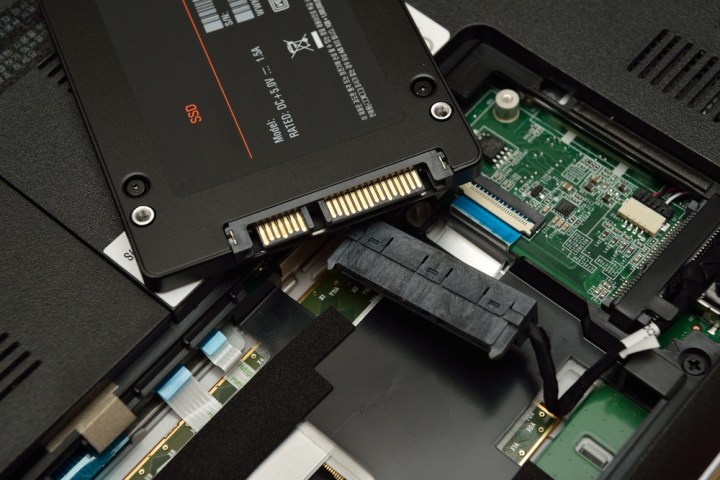 A SATA SSD in a laptop.