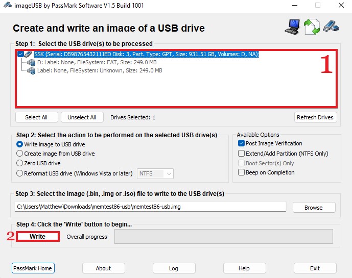 MemTest86 installation instructions.