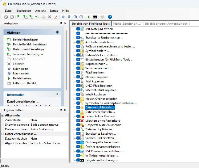 FileMenu Tools lets you clean up the "Send to" menu and adds dozens of practical commands to the Explorer context menu.