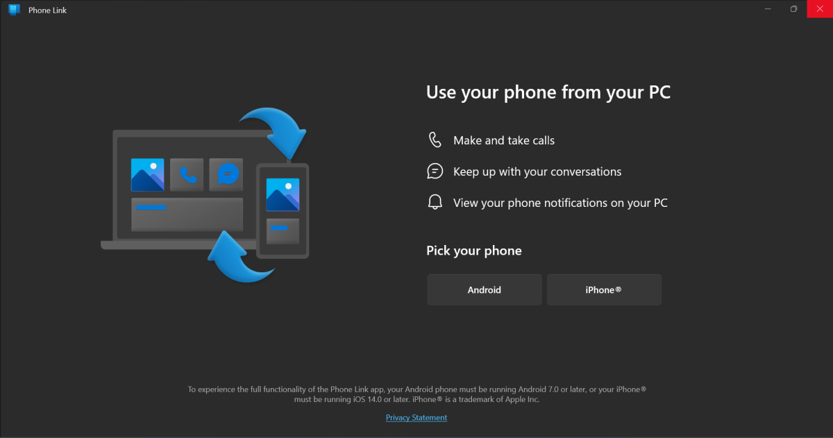 Windows 11 Phone Link app