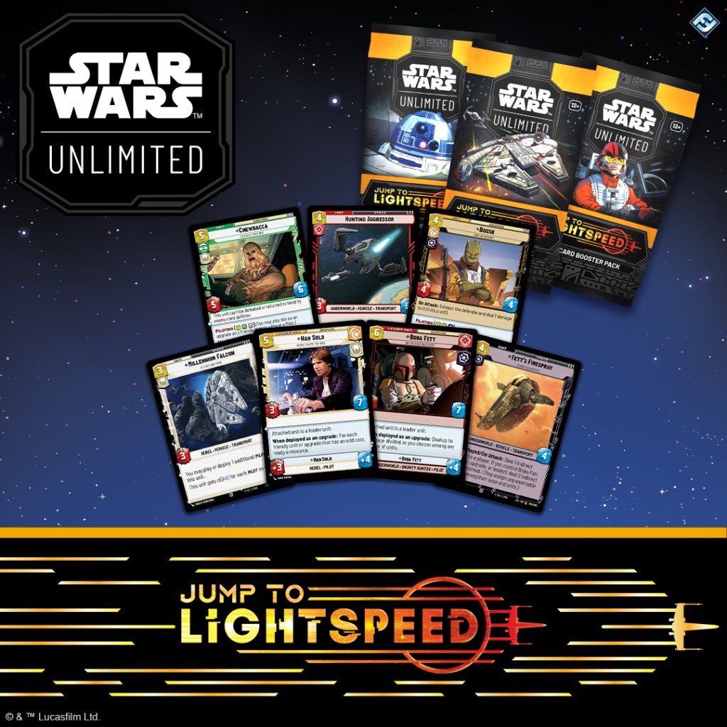 alt text describing image:  Close up of several Star Wars Unlimited cards showcasing different foil and showcase treatments.