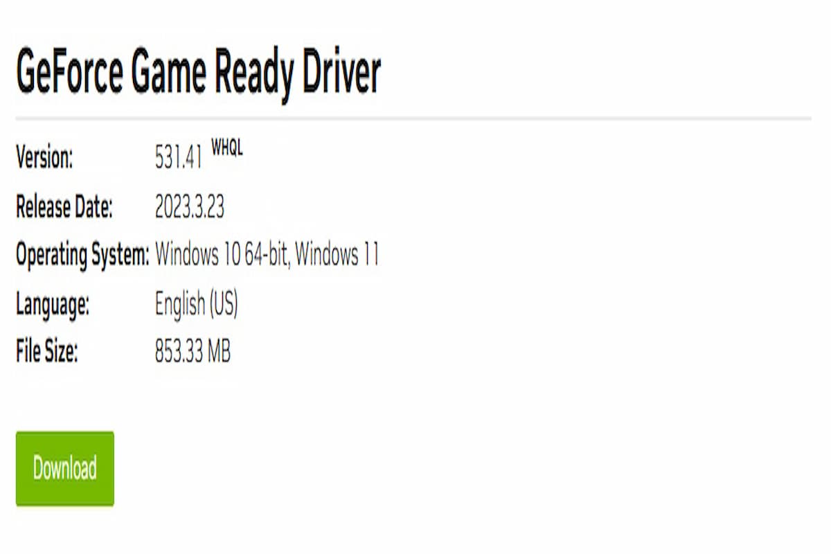 Nvidia Driver Download Page