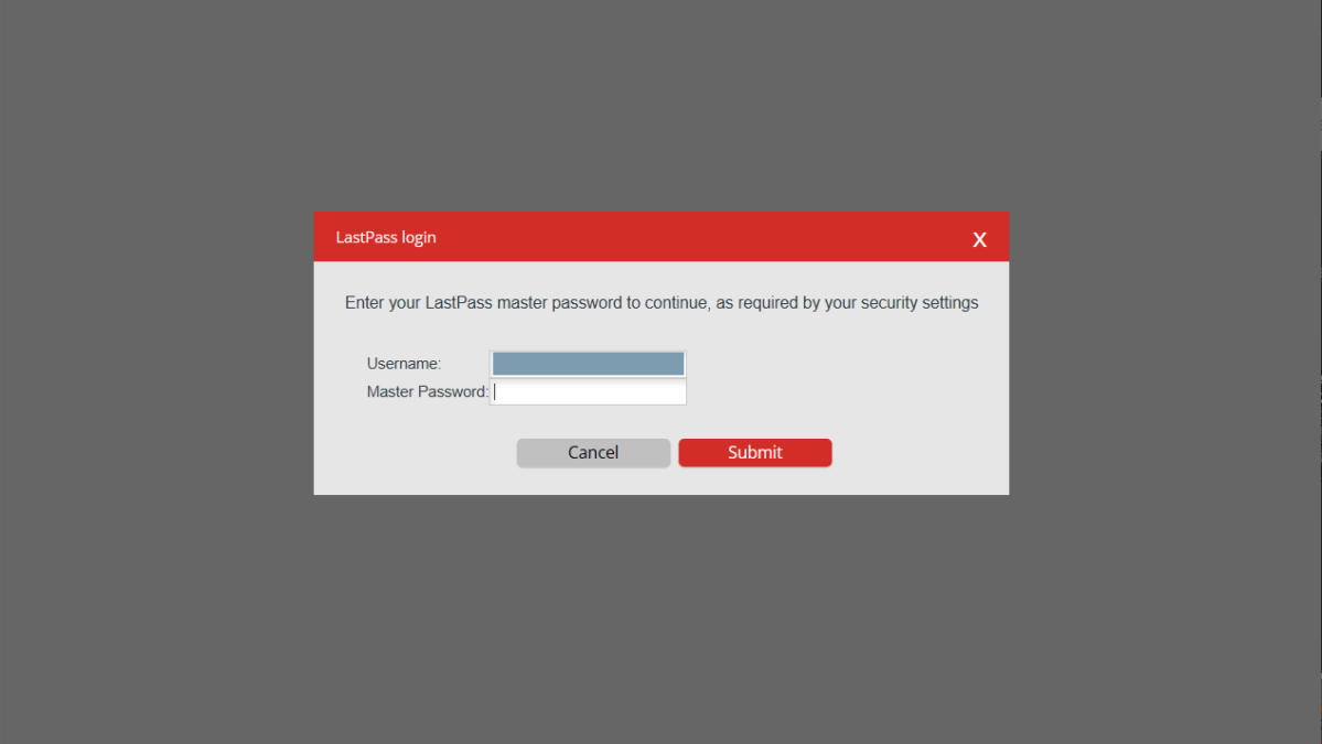 LastPass export - password input