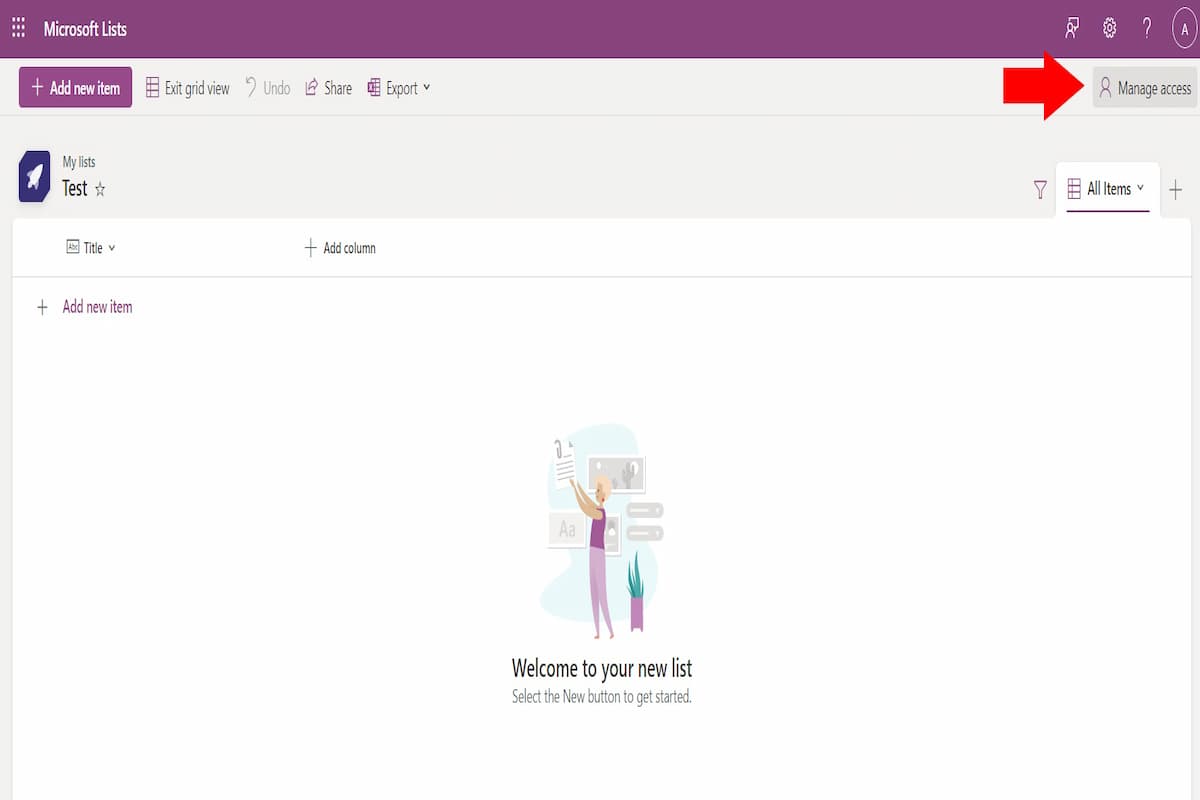 Managing access and sharing a Microsoft List