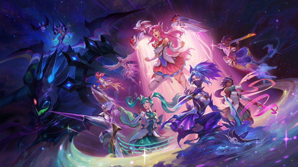 Fiddlesticks, Kai’sa, Akali, and other Star Guardians From League of Legends