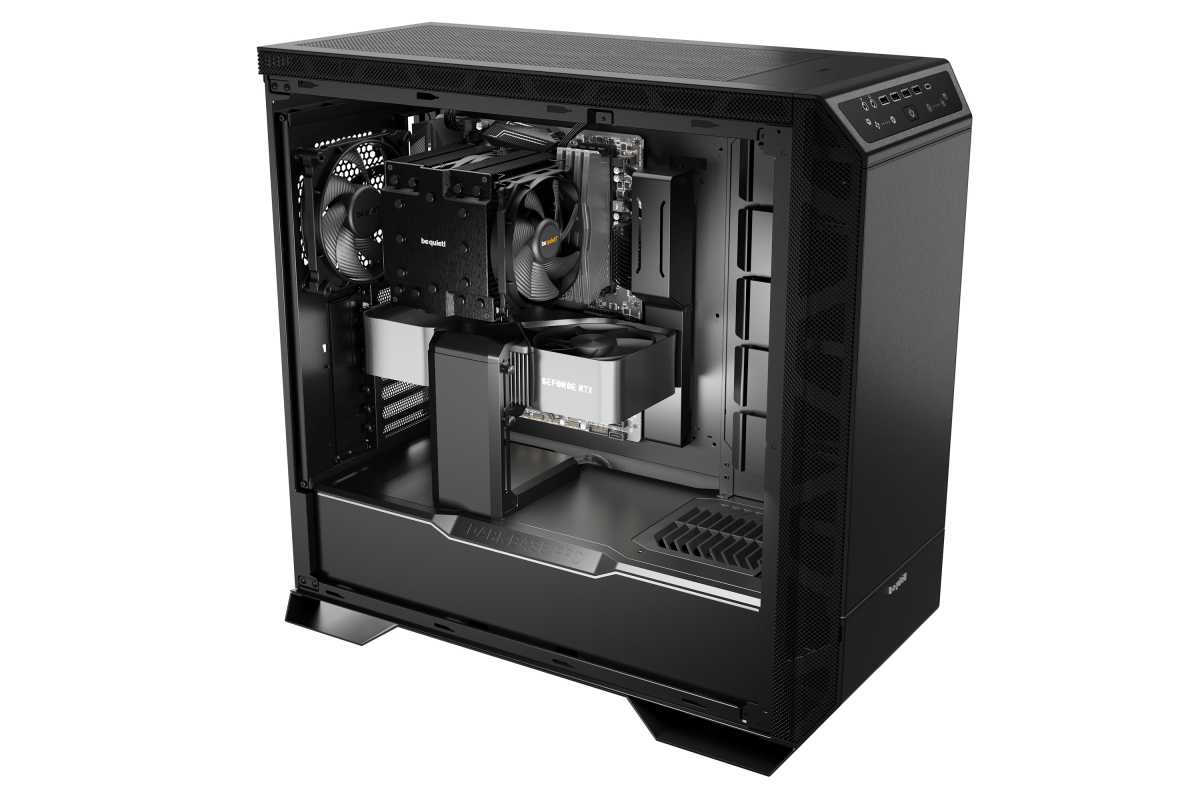 alt text: A large PC case with ample space and multiple fans for optimal airflow. 