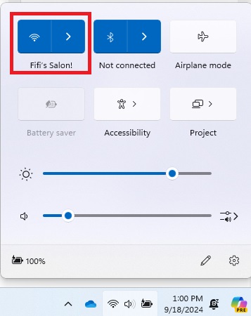 Windows Wi-Fi network