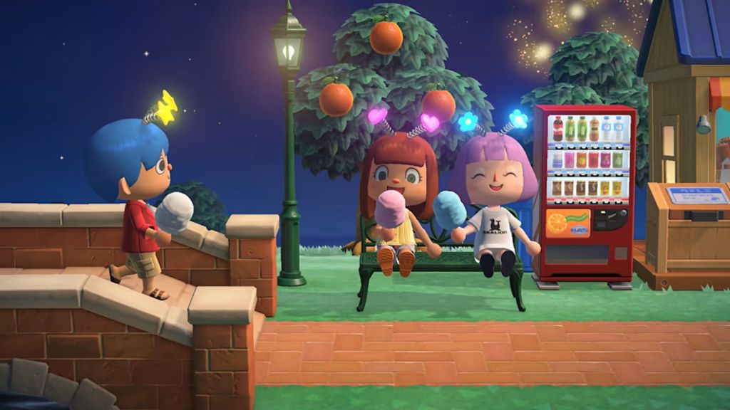 A festive night in Animal Crossing: New Horizons