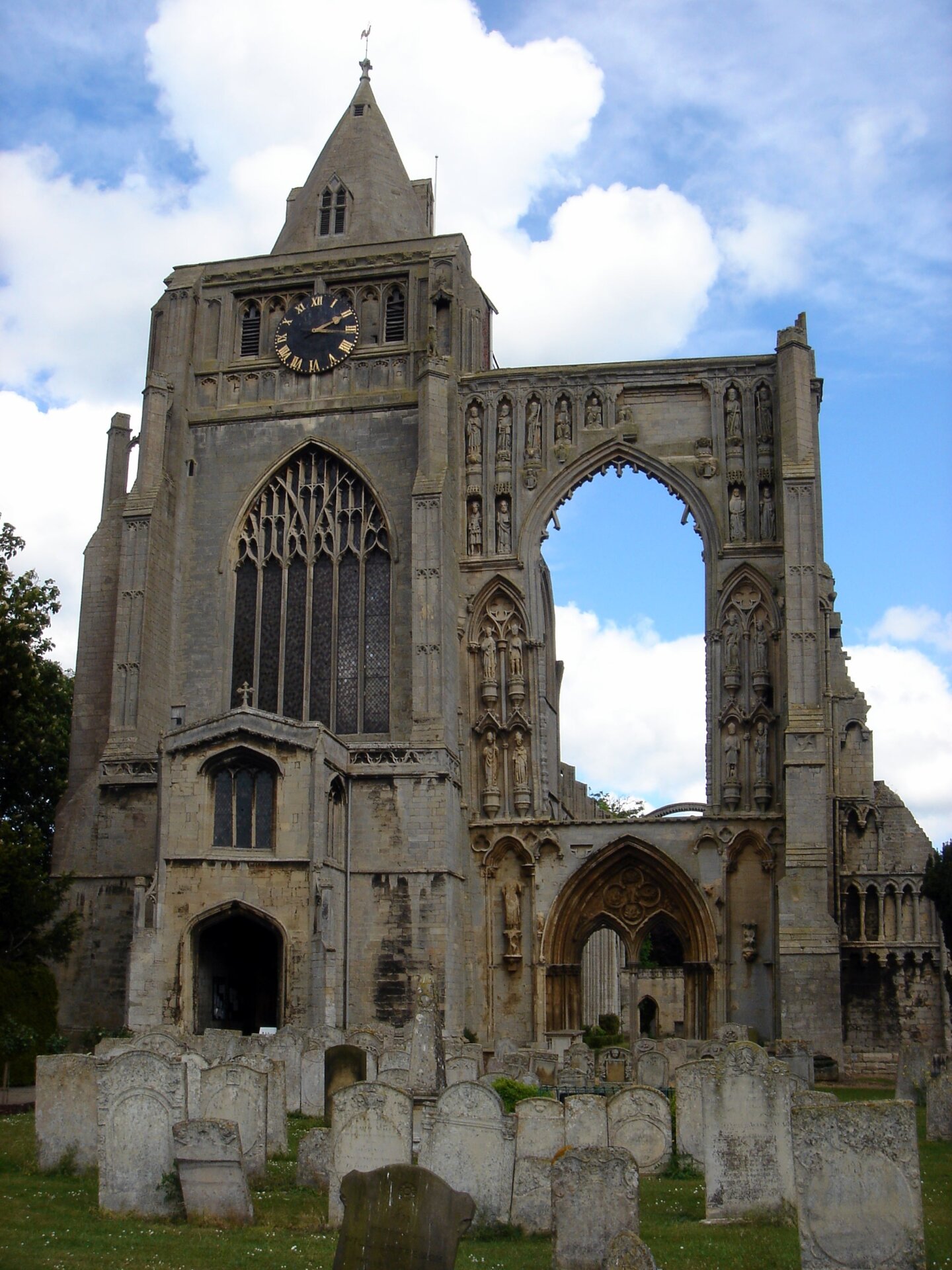 The ruined nave of Crowland Abbey.