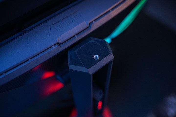 Tripod mount on the Asus ROG Swift PG32UCDP.