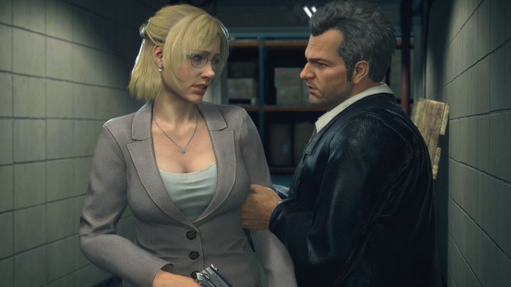 Frank talks to Jessica in Dead Rising Deluxe Remaster.