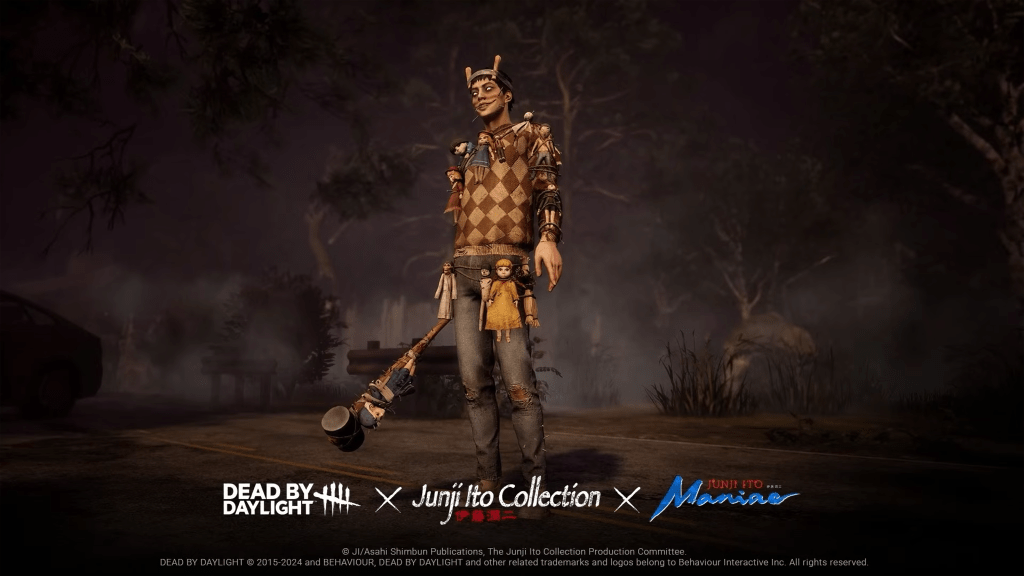 alt text: Close-up of The Artist as Miss Fuchi in Dead by Daylight, highlighting the detailed design of the outfit.