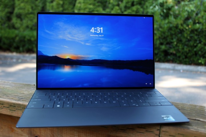 The lock screen shown on the Dell XPS 13 Plus.