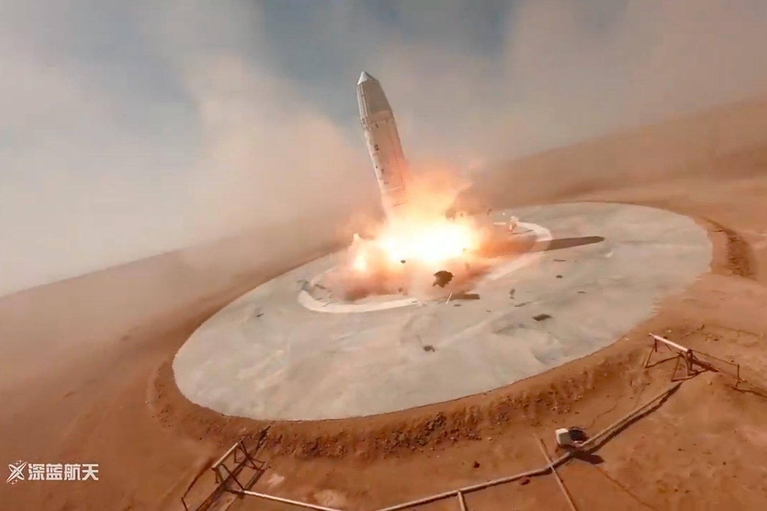 Chinese Rocket Startup's Vertical Landing Test Ends in Dramatic Explosion