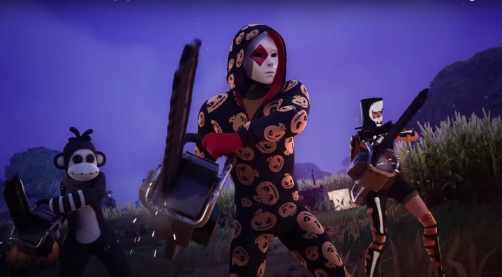 Fortnite villains with chainsaws.