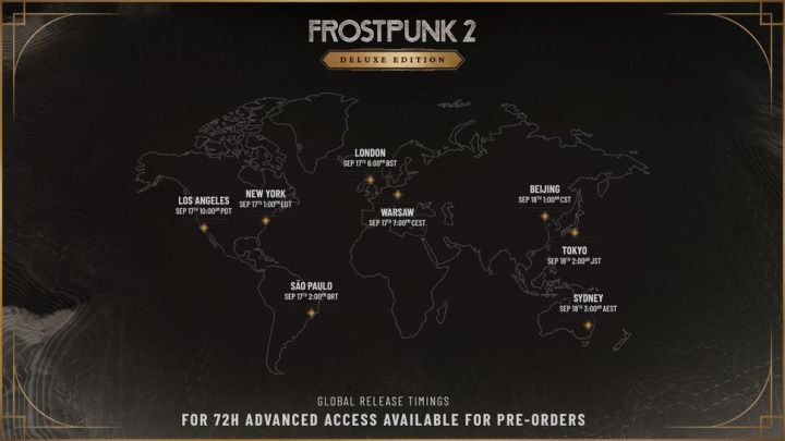 The Frostpunk 2 release map.