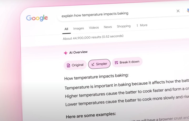 AI Overviews being shown in Google Search.