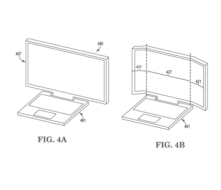 Foldable laptop patent diagram.