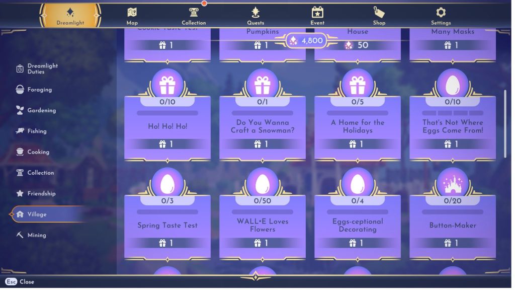 Gift of Giving Winter Dreamlight Tasks