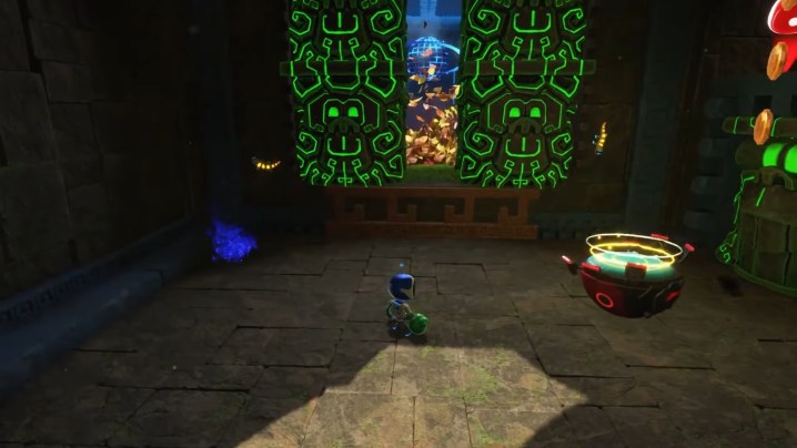 A wall opening up in Astro Bot.