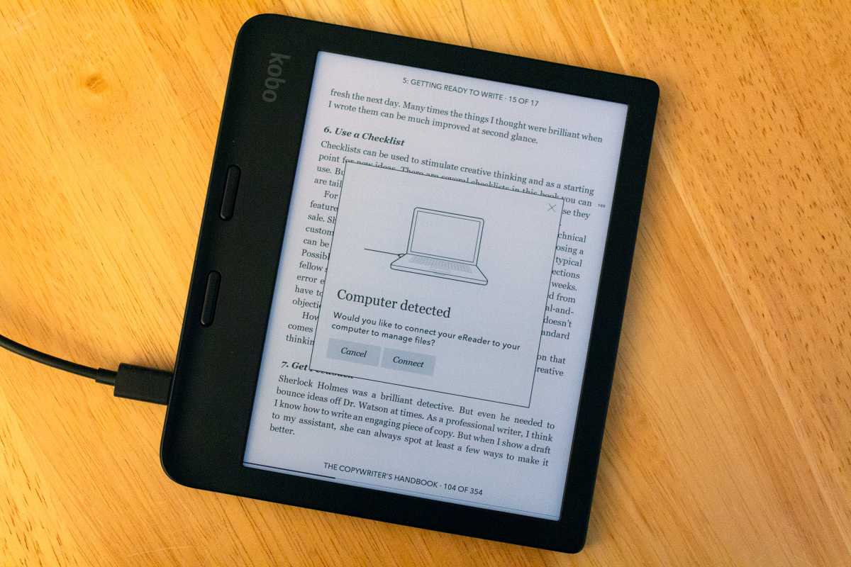 Kobo Libra 2 - PC connection screen