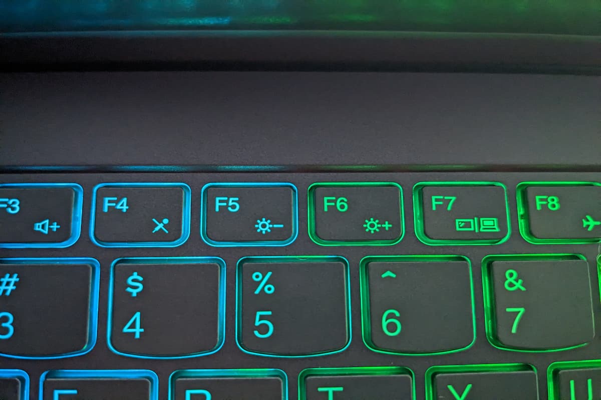 Laptop keyboard brightness keys