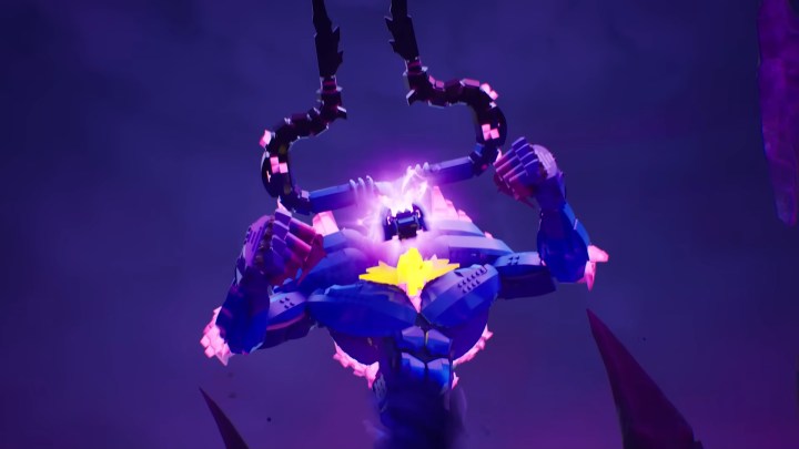 The storm king in Lego Fortnite Odyssey.