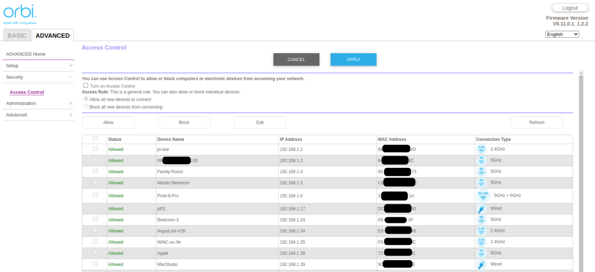 Orbi Router Access Control