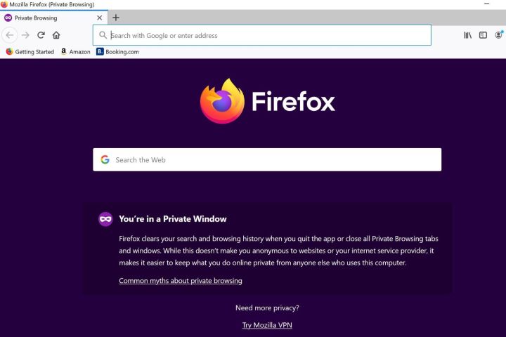 Firefox in private browsing mode.