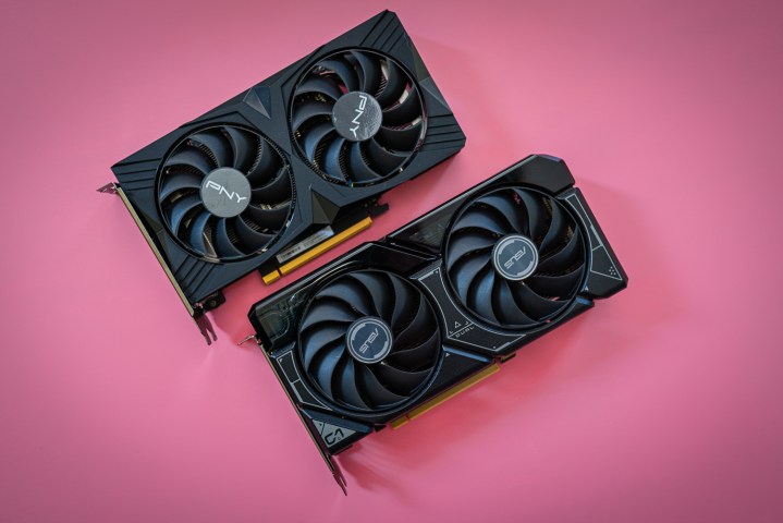 Two RTX 4060 graphics cards side by side.