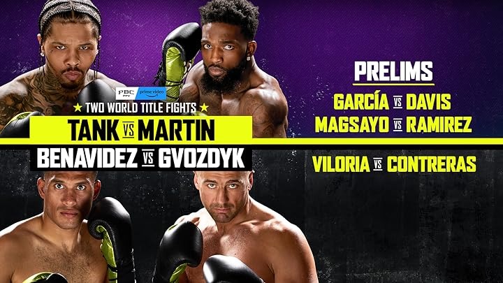 Davis, Martin, Benavidez and Gvozdyk on a promotional poster.