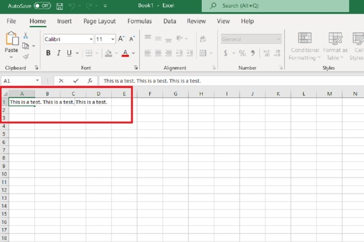 alt text: Screenshot of Excel, highlighting a cell where the cursor is placed ready for a line break.