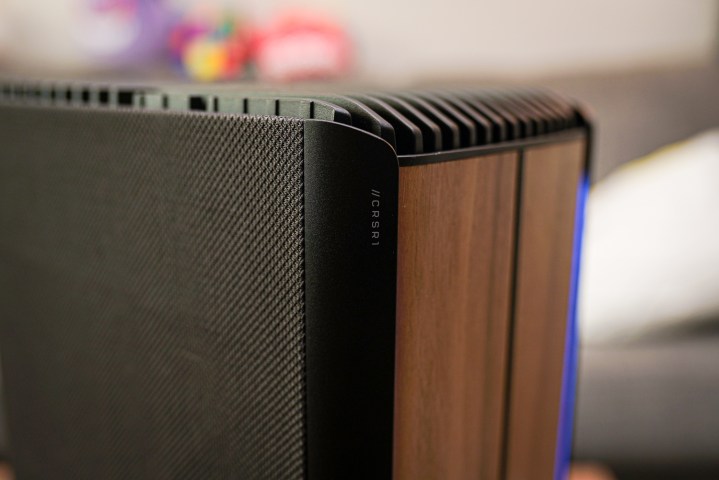 A logo on the Corsair One i500.