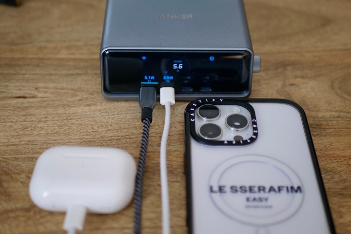 Devices on charge with the Anker Prime 250W Charging Station.