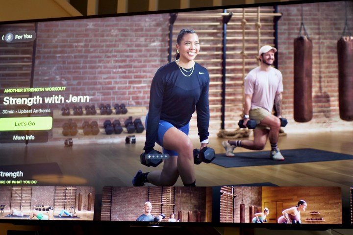 The main screen in Apple Fitness Plus.