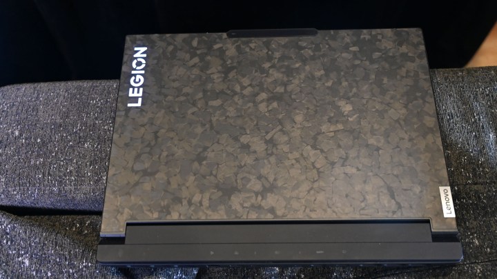 Top-down shot of Lenovo Legion 9i Gen 9 (16-inch) with backlit Legion logo