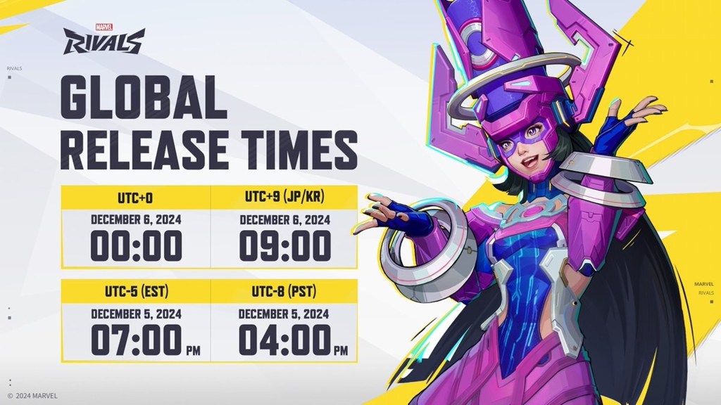 Marvel Rivals Launch Times Confirmed