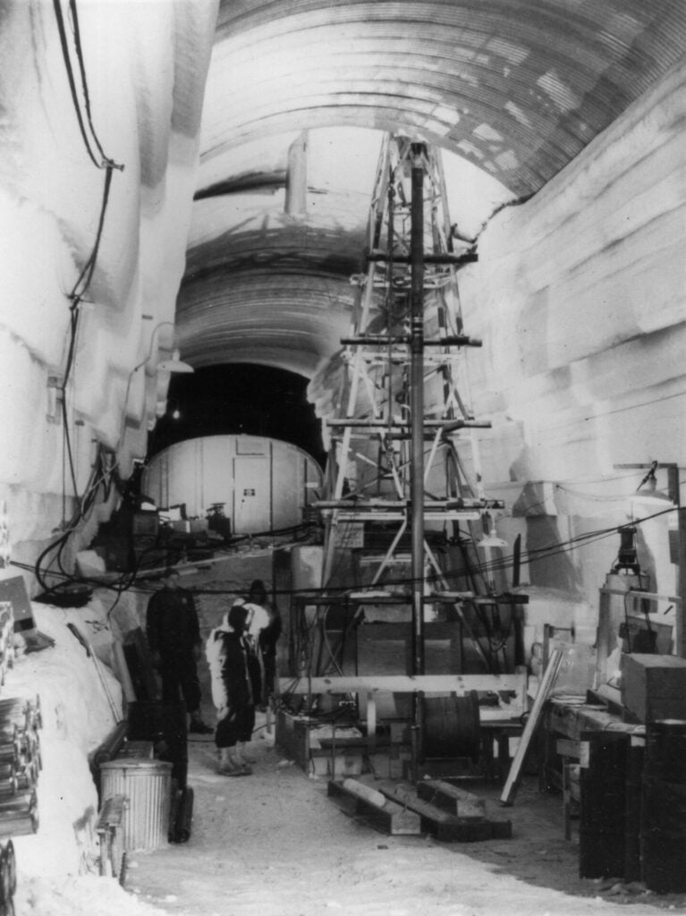 A tunnel in Camp Century in 1966.