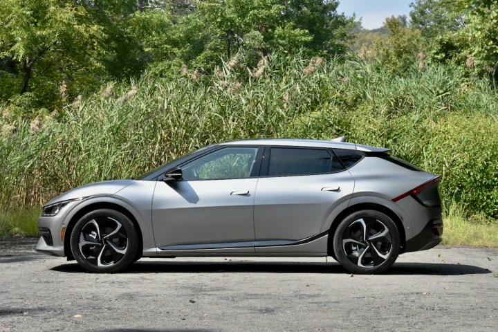 Profile view of the 2023 Kia EV6 GT-Line.